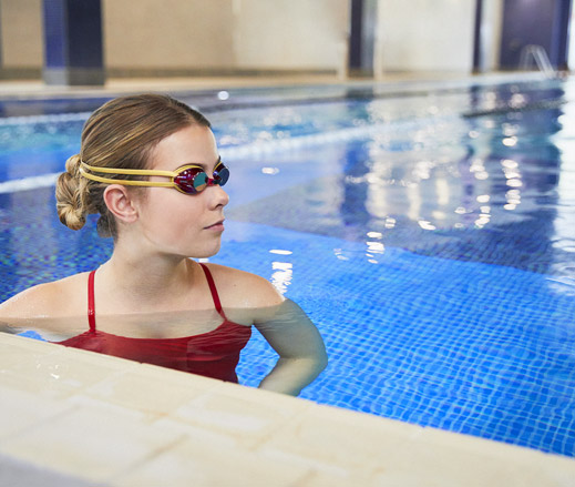 Image of woman in swimming pool at David Lloyd Clubs